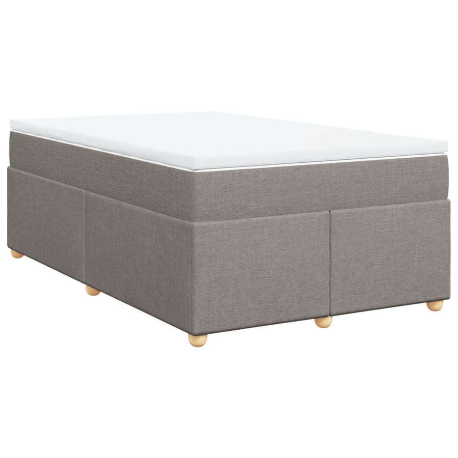 Boxspring met matras stof taupe 120x190 cm
