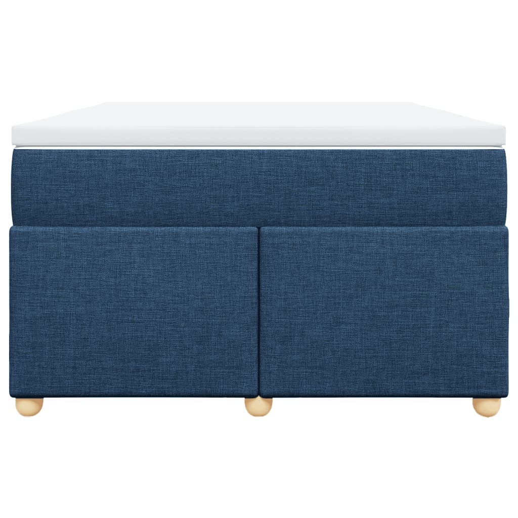 Boxspring met matras stof blauw 120x190 cm
