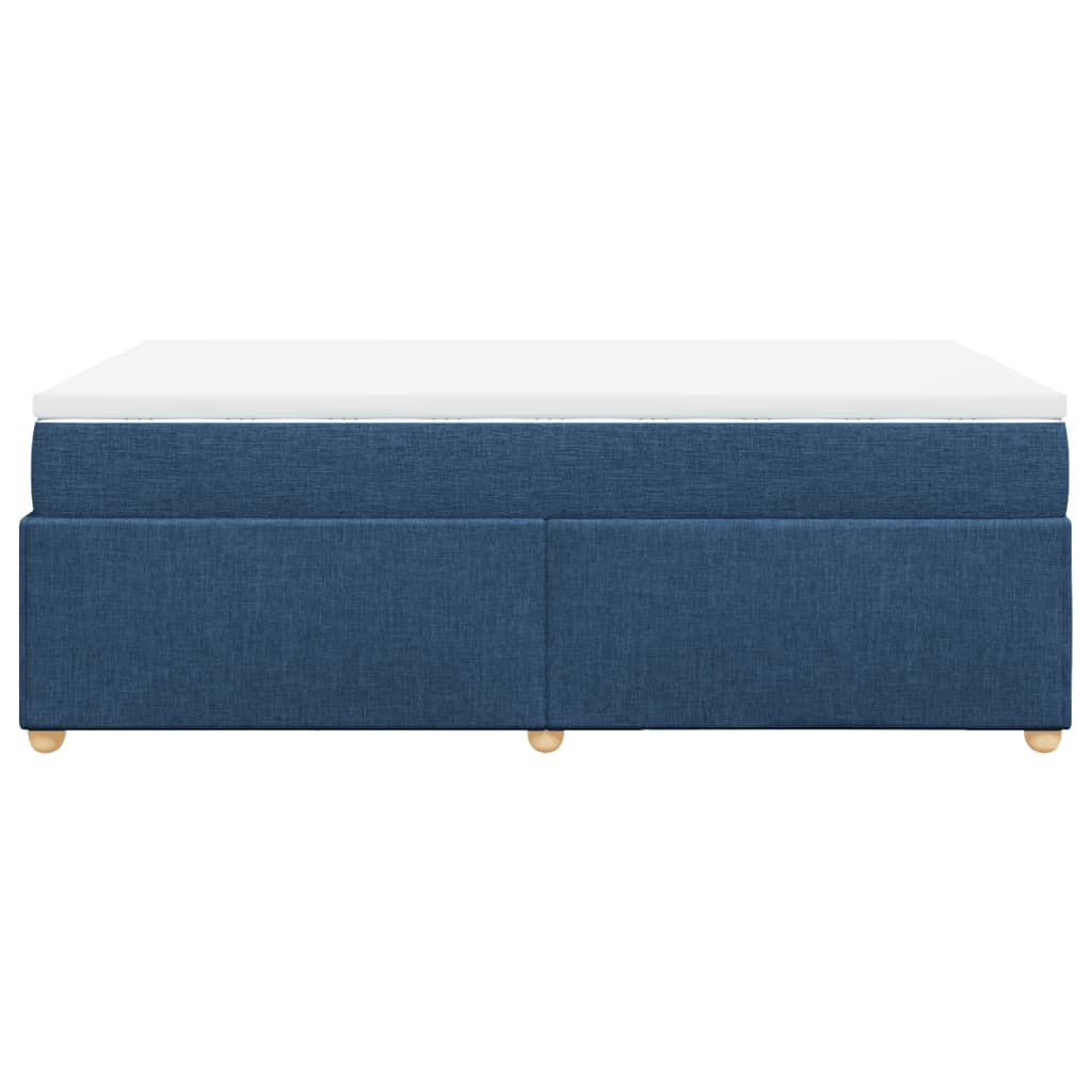 Boxspring met matras stof blauw 120x190 cm