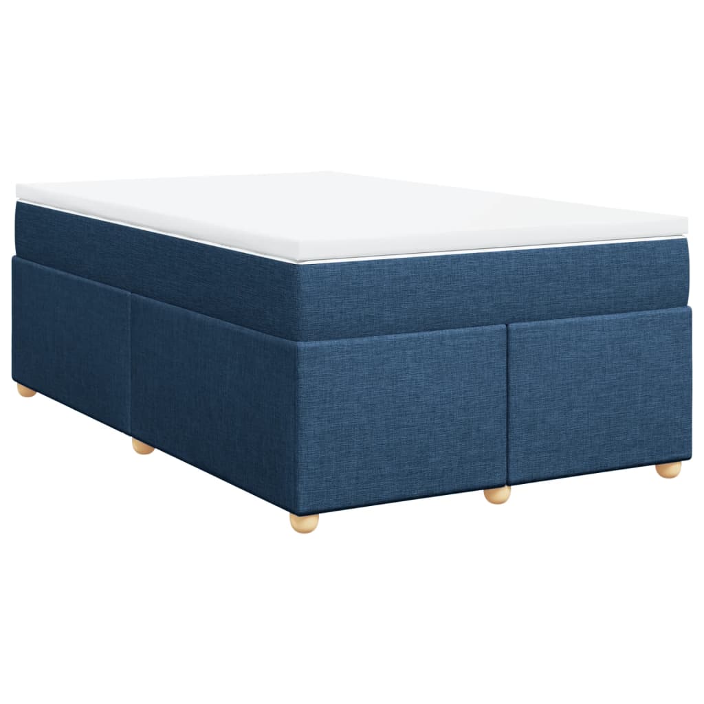 Boxspring met matras stof blauw 120x190 cm