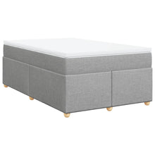 Boxspring met matras stof lichtgrijs 120x200 cm