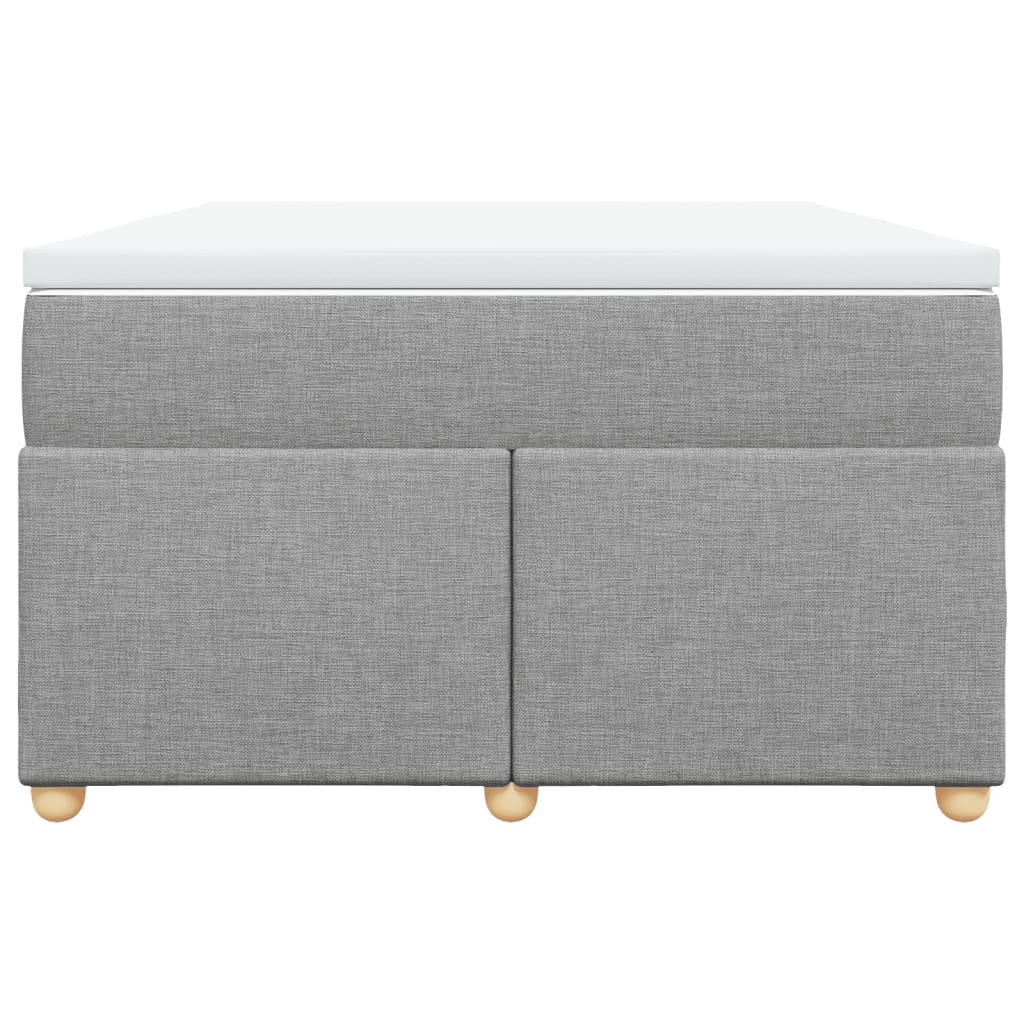 Boxspring met matras stof lichtgrijs 120x200 cm