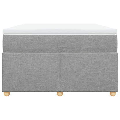 Boxspring met matras stof lichtgrijs 120x200 cm