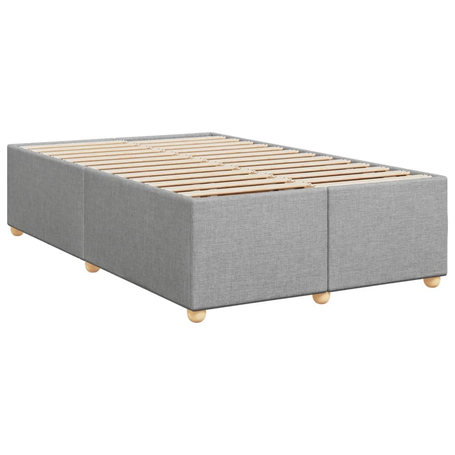 Boxspring met matras stof lichtgrijs 120x200 cm