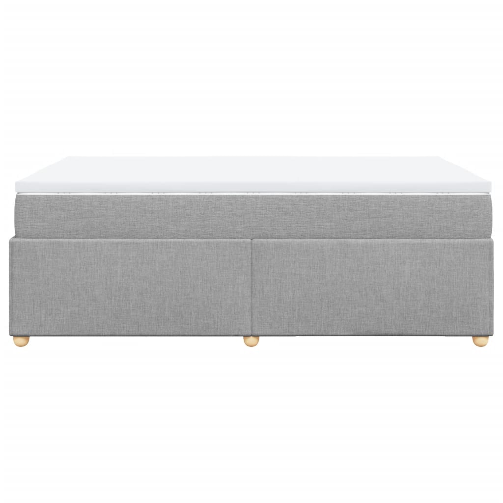 Boxspring met matras stof lichtgrijs 120x200 cm