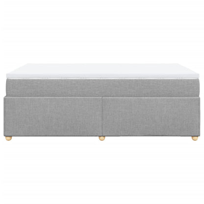 Boxspring met matras stof lichtgrijs 120x200 cm
