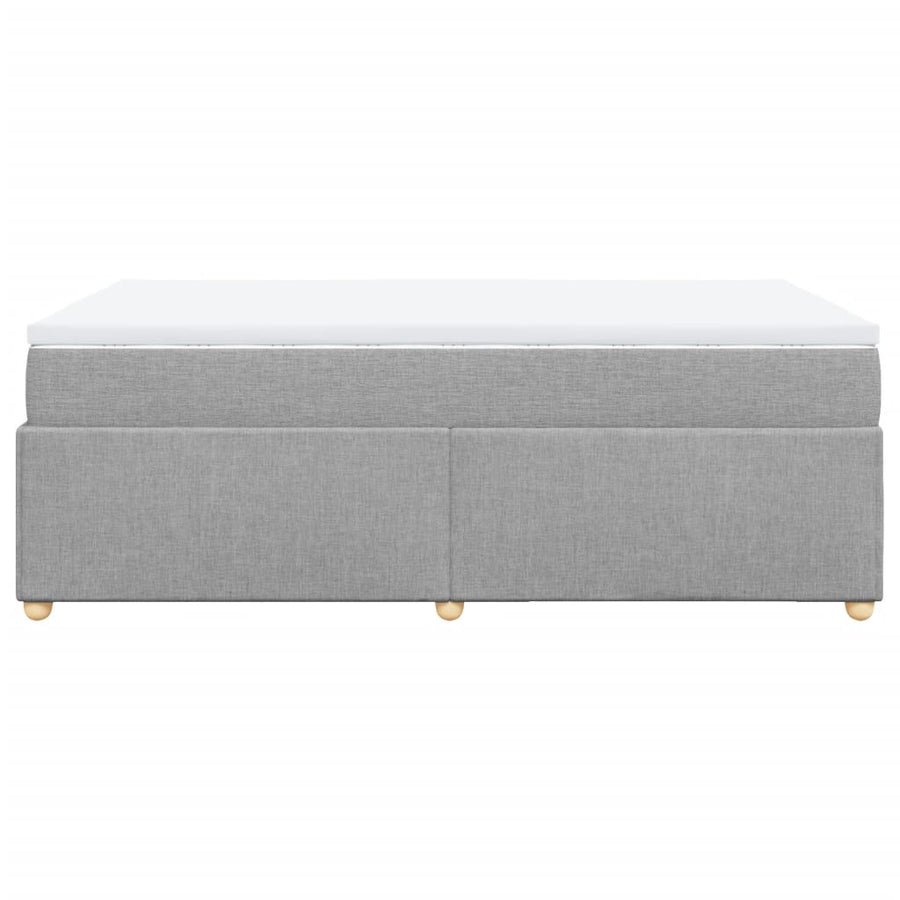 Boxspring met matras stof lichtgrijs 120x200 cm