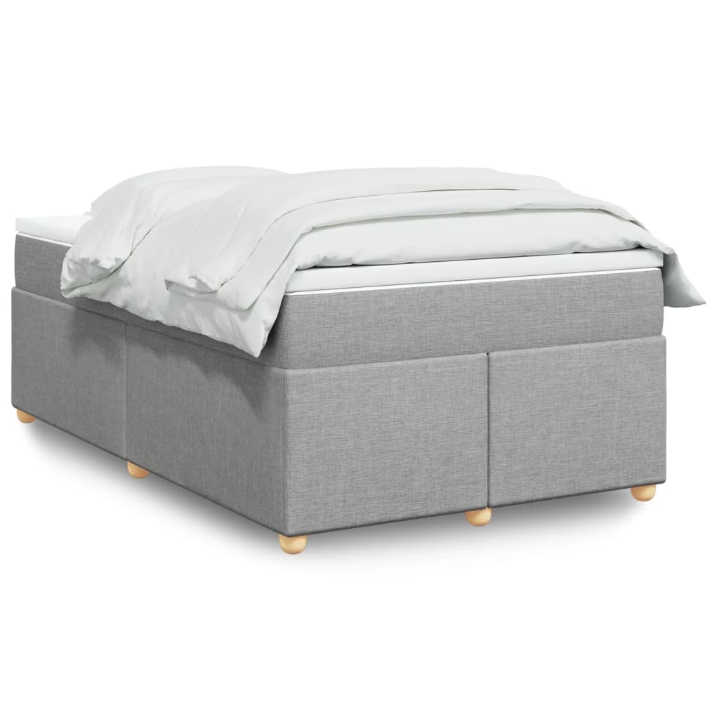 Boxspring met matras stof lichtgrijs 120x200 cm
