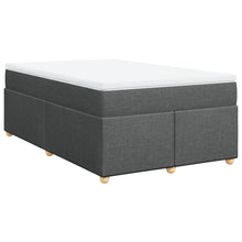 Boxspring met matras stof donkergrijs 120x200 cm