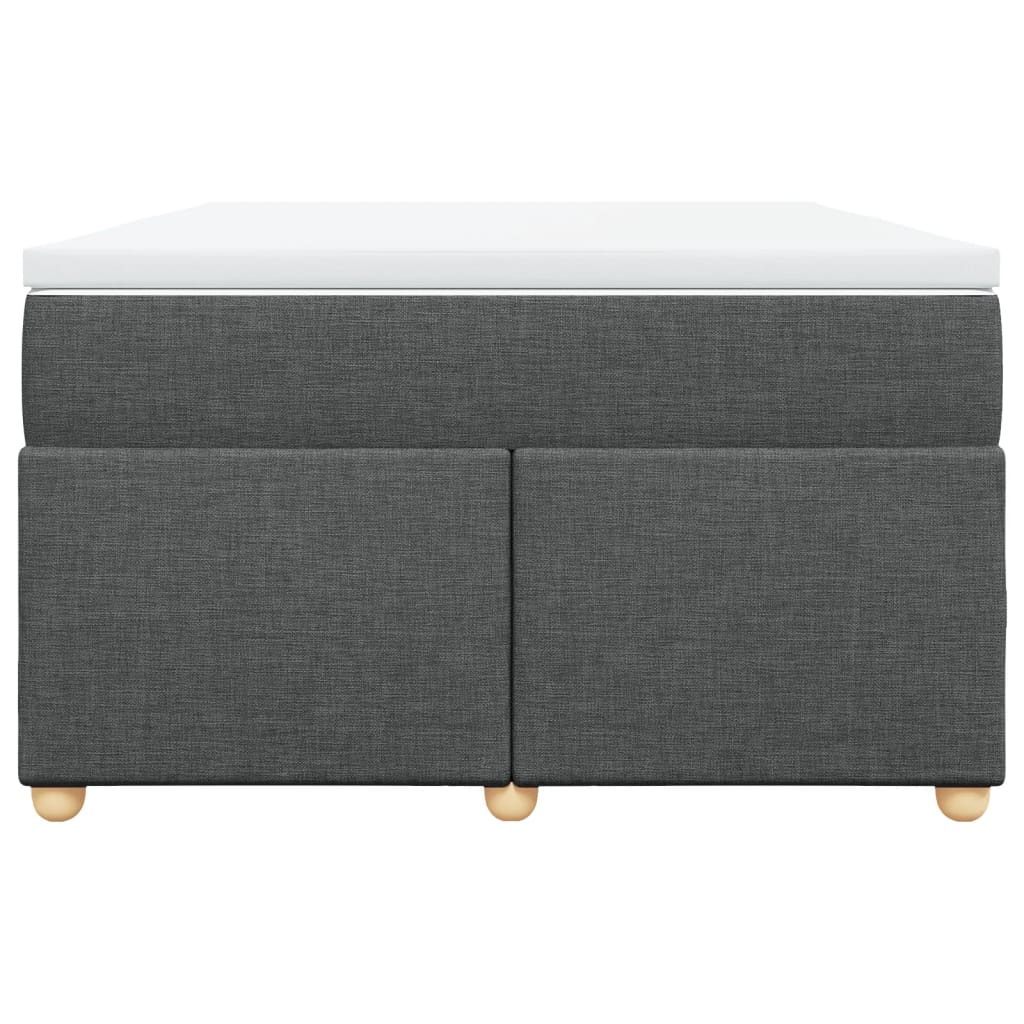 Boxspring met matras stof donkergrijs 120x200 cm