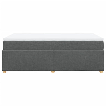 Boxspring met matras stof donkergrijs 120x200 cm