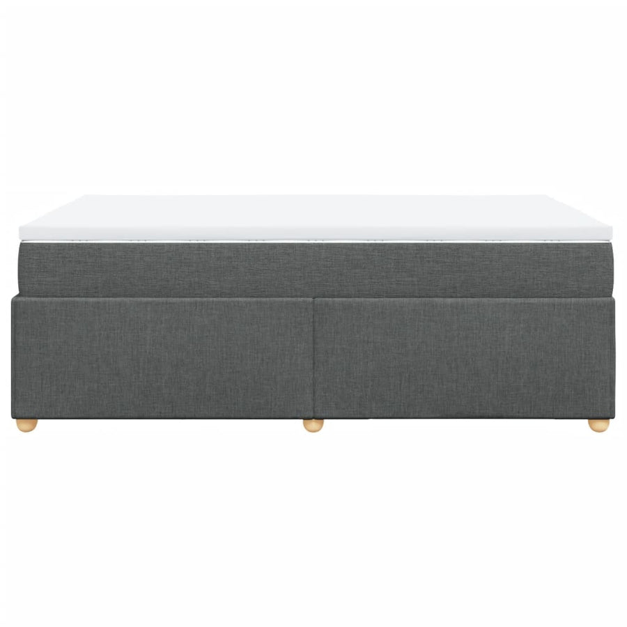 Boxspring met matras stof donkergrijs 120x200 cm