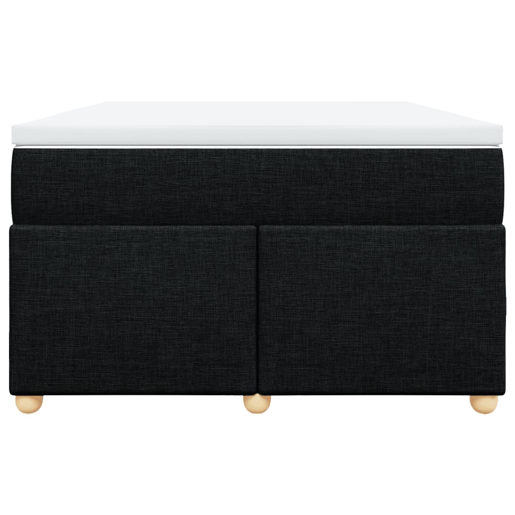 Boxspring met matras stof zwart 120x200 cm