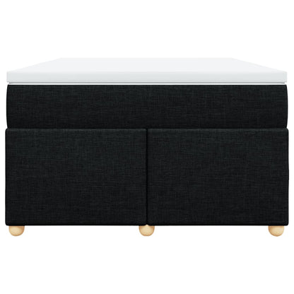 Boxspring met matras stof zwart 120x200 cm