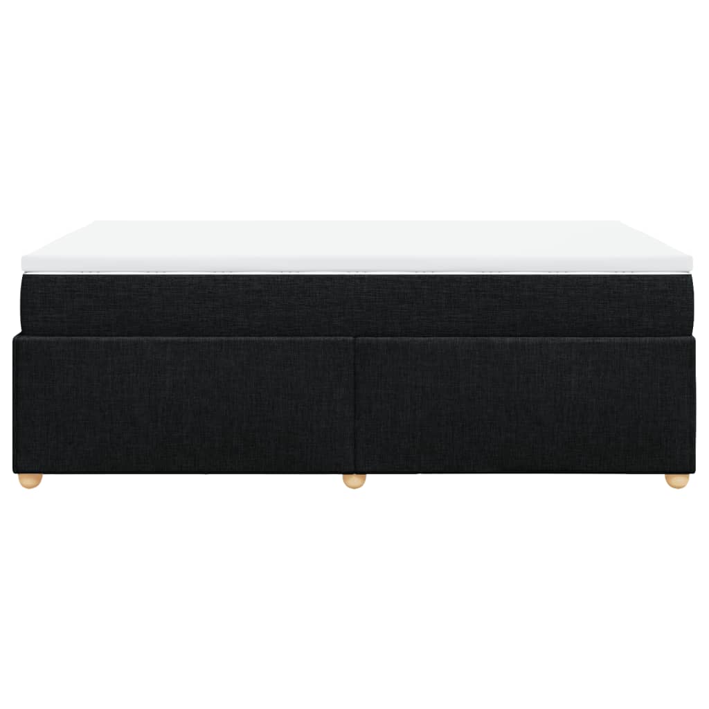 Boxspring met matras stof zwart 120x200 cm