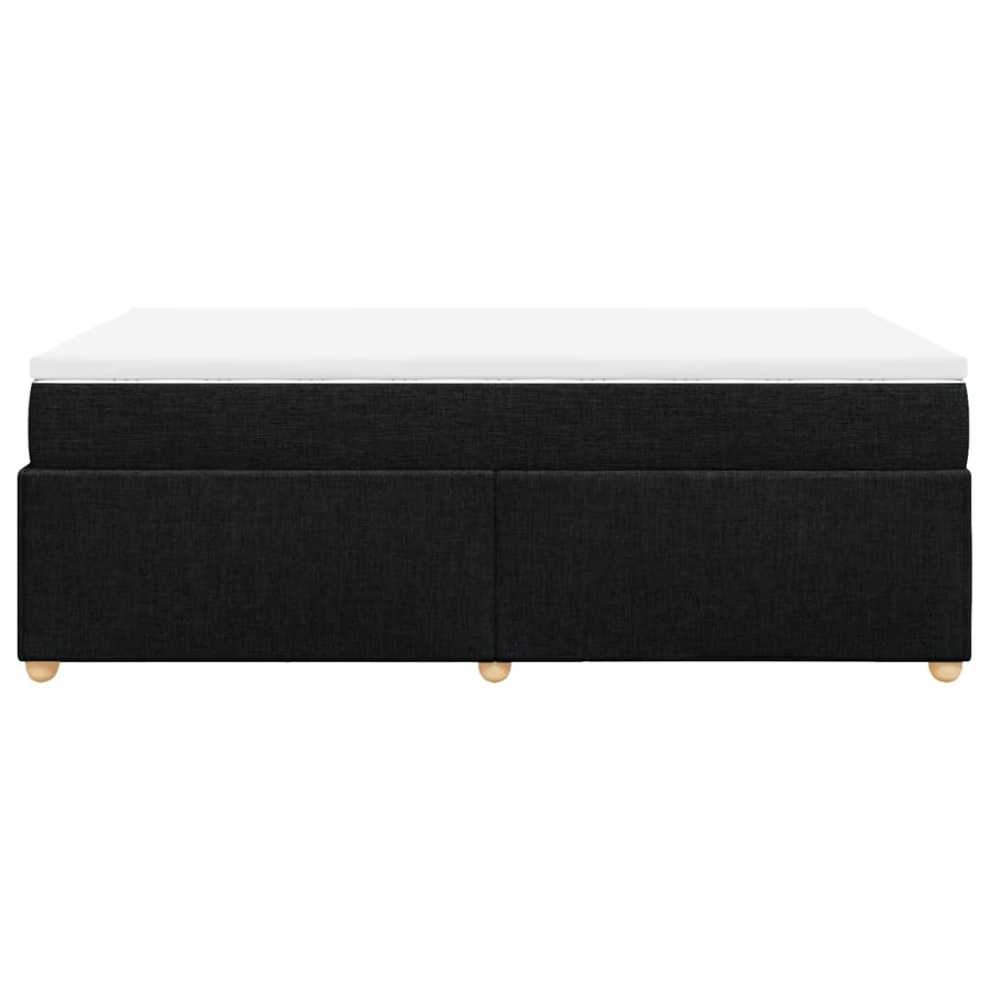 Boxspring met matras stof zwart 120x200 cm