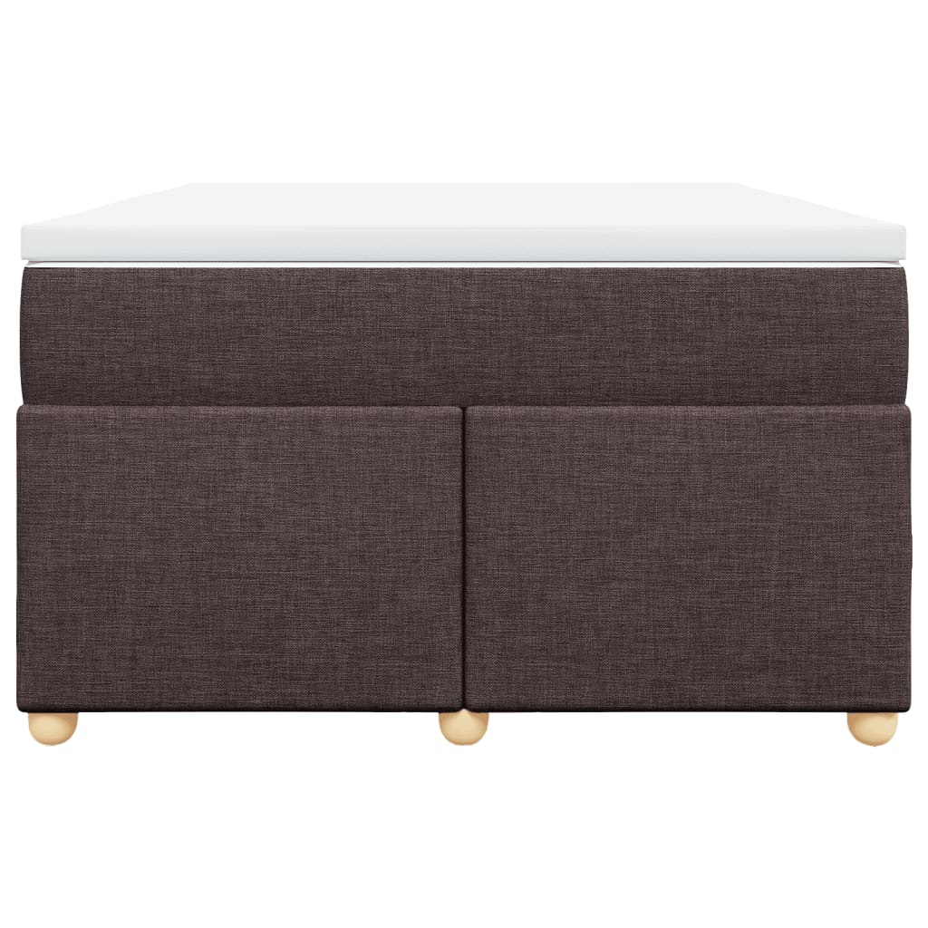 Boxspring met matras stof donkerbruin 120x200 cm