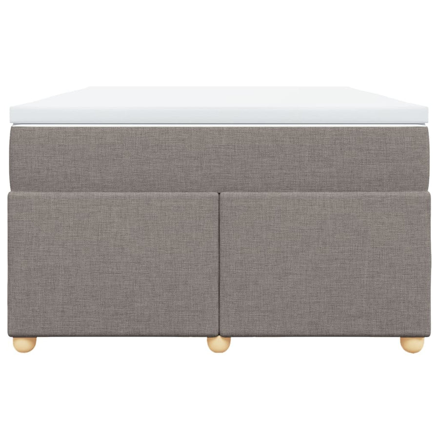 Boxspring met matras stof taupe 120x200 cm