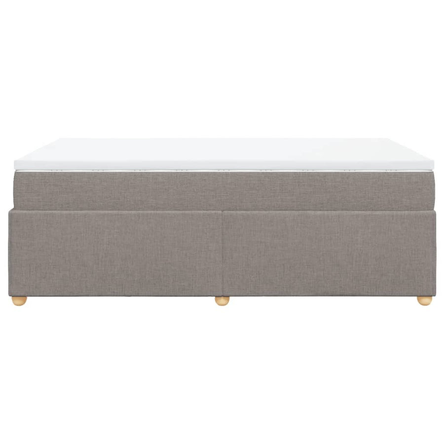 Boxspring met matras stof taupe 120x200 cm