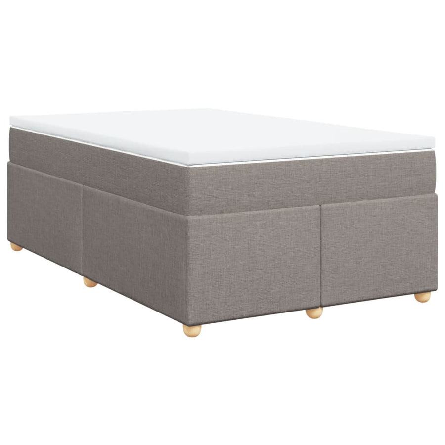 Boxspring met matras stof taupe 120x200 cm