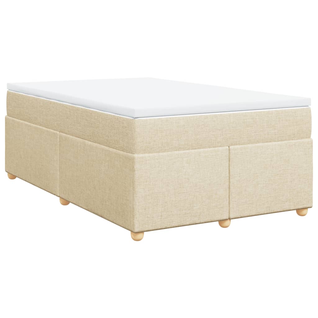 Boxspring met matras stof crèmekleurig 120x200 cm