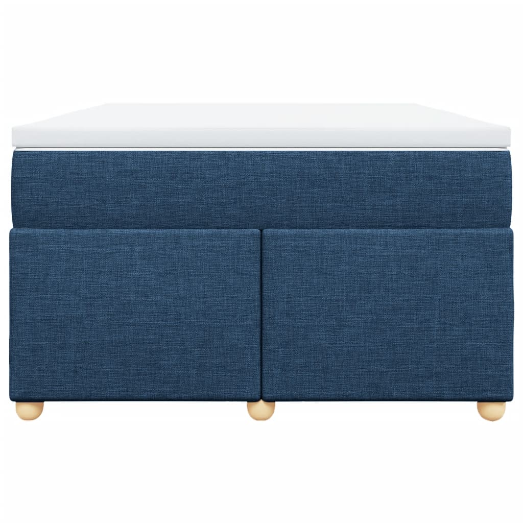 Boxspring met matras stof blauw 120x200 cm