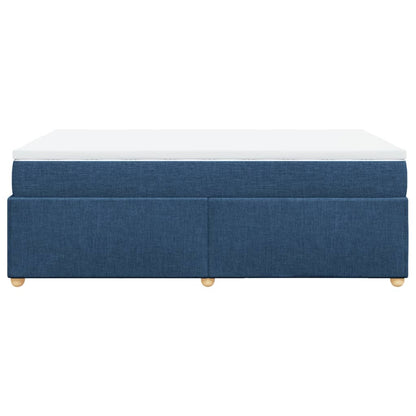 Boxspring met matras stof blauw 120x200 cm