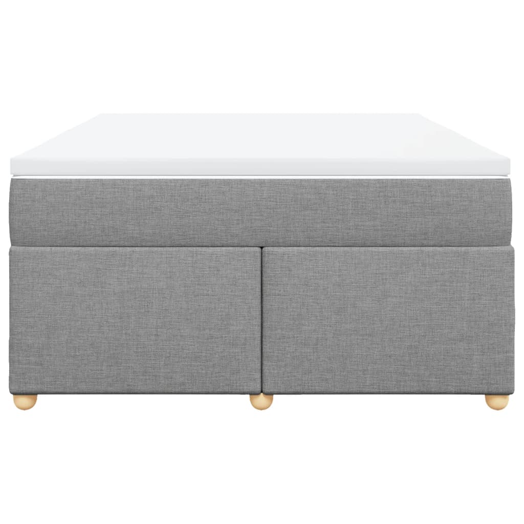 Boxspring met matras stof lichtgrijs 140x190 cm