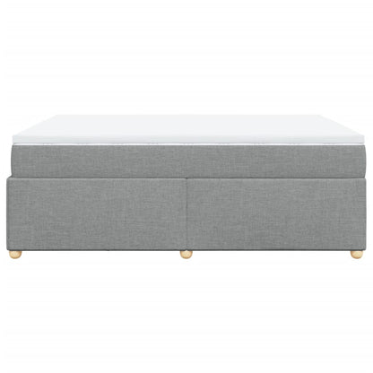 Boxspring met matras stof lichtgrijs 140x190 cm