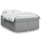 Boxspringbed 140x190 cm lichtgrijs met matras