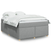 Boxspringbed 140x190 cm lichtgrijs met matras