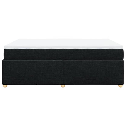 Boxspring met matras stof zwart 140x190 cm