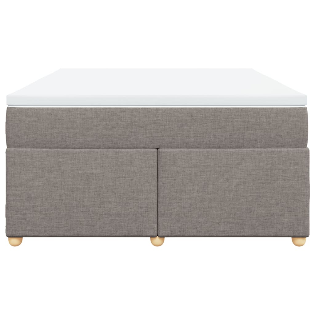 Boxspring met matras stof taupe 140x190 cm