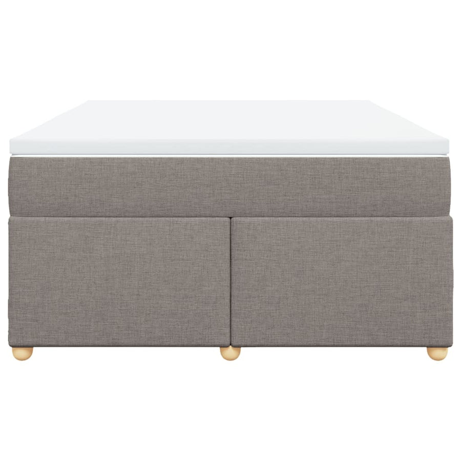 Boxspring met matras stof taupe 140x190 cm