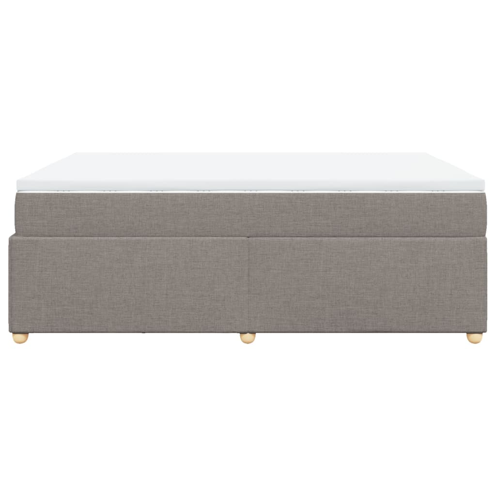 Boxspring met matras stof taupe 140x190 cm