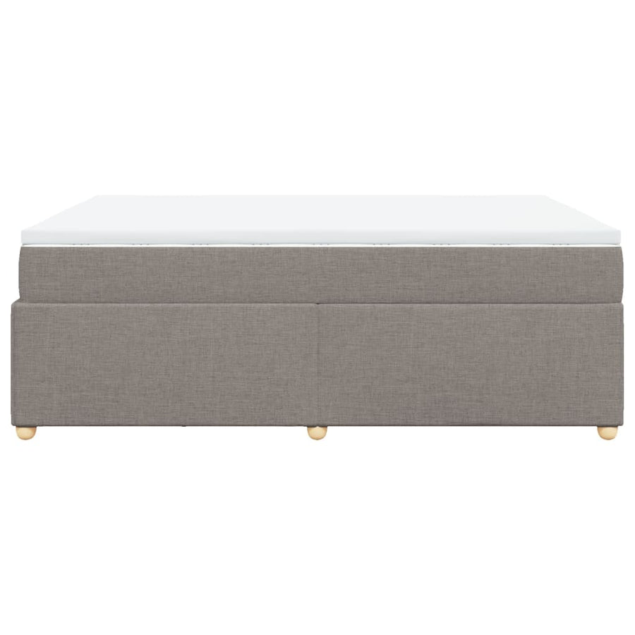 Boxspring met matras stof taupe 140x190 cm
