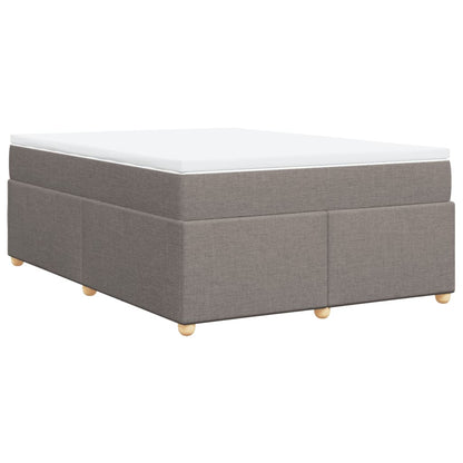 Boxspring met matras stof taupe 140x190 cm