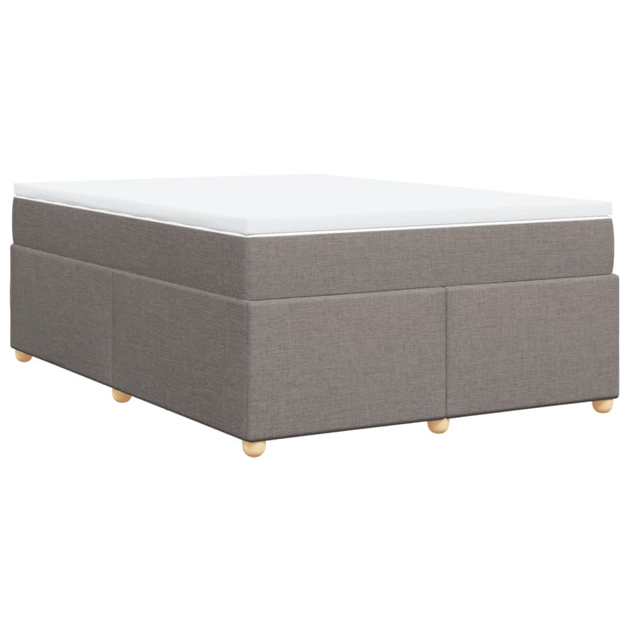 Boxspring met matras stof taupe 140x190 cm