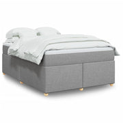 Boxspring met matras 140x200 cm lichtgrijs