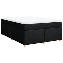 Boxspring met matras stof zwart 140x200 cm