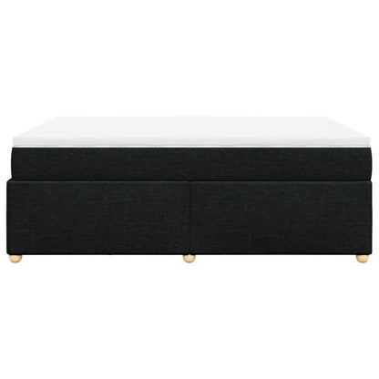 Boxspring met matras stof zwart 140x200 cm