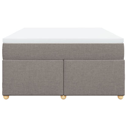 Boxspring met matras stof taupe 140x200 cm
