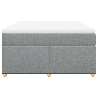 Boxspring met matras stof lichtgrijs 160x200 cm