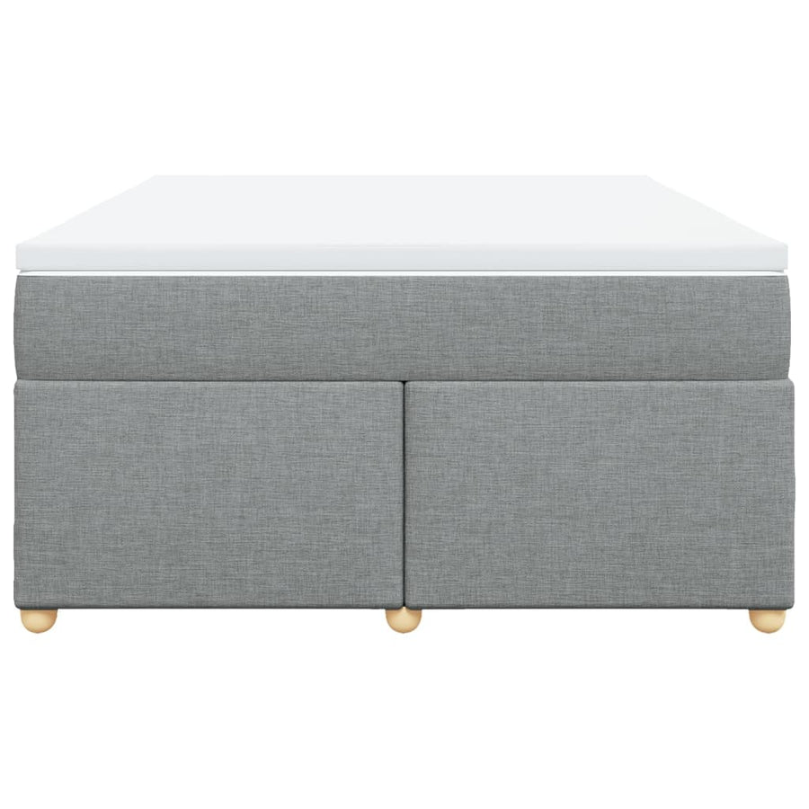 Boxspring met matras stof lichtgrijs 160x200 cm