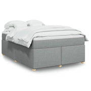 Boxspring met matras lichtgrijs 160x200 cm