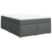 Boxspring met matras stof donkergrijs 160x200 cm