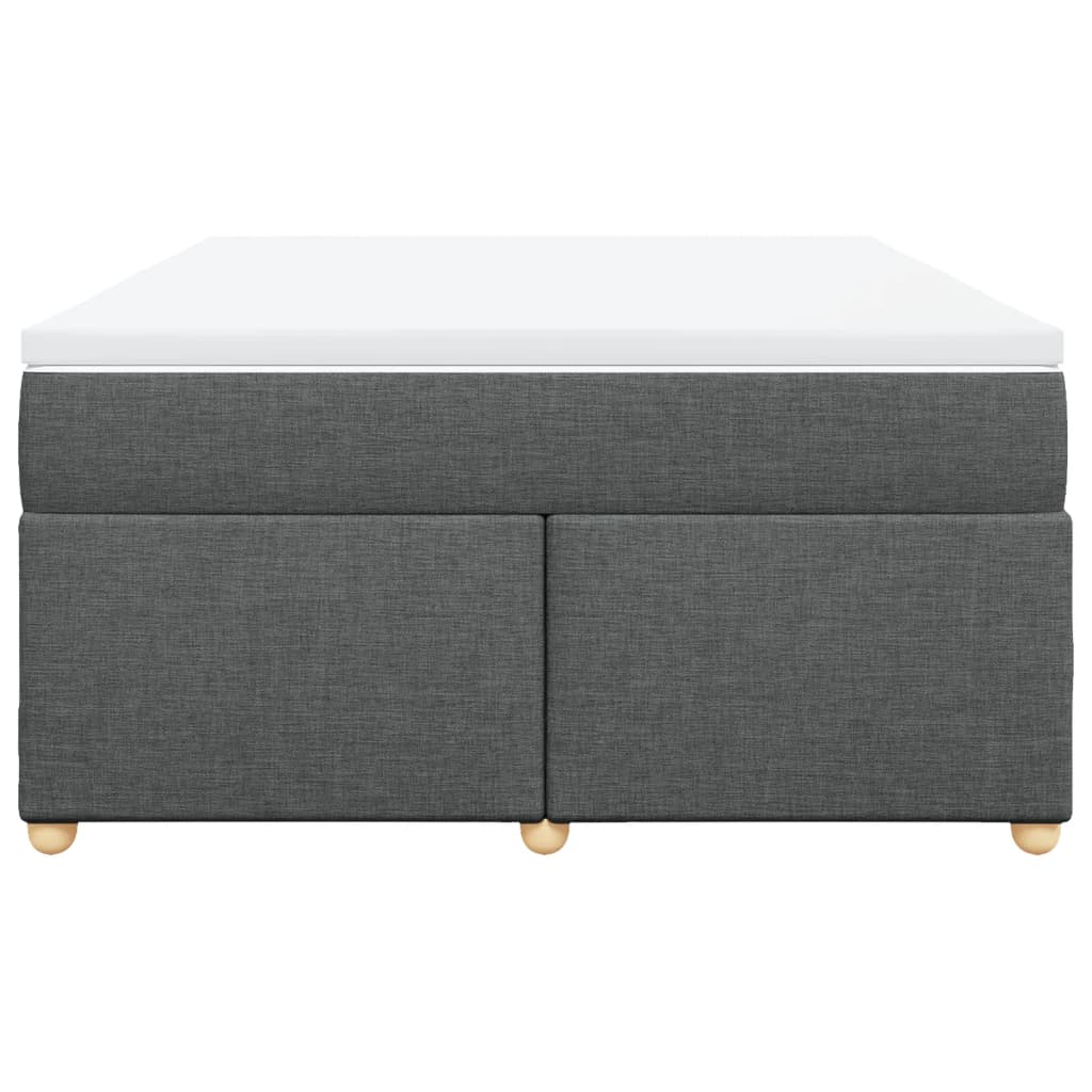 Boxspring met matras stof donkergrijs 160x200 cm