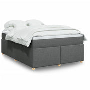 Boxspring met matras 160x200 cm donkergrijs