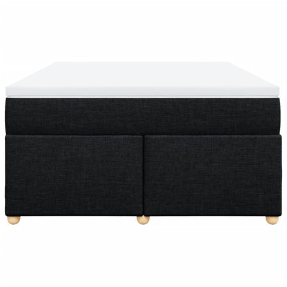 Boxspring met matras stof zwart 160x200 cm