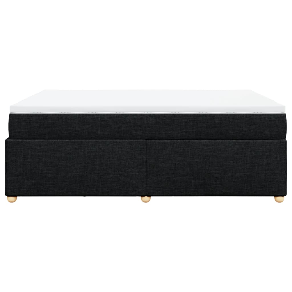 Boxspring met matras stof zwart 160x200 cm